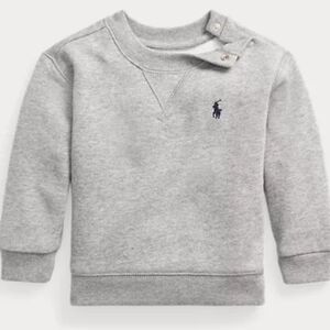 Ralph Lauren grey cotton blend fleece sweatshirt